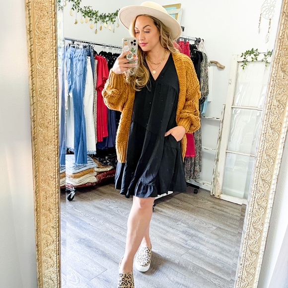 Black Babydoll Dress - Picture 4 of 8